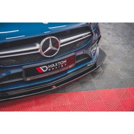 Накладка сплиттер на передний бампер Вар3 на Mercedes A W177 A35 AMG